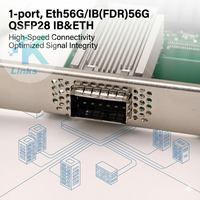 Adaptateur Ethernet QSFP28 56GbE 1 port PCIe 3.0x8 MCX453A-FCAT pour carte d'interface serveur Mellanox CX-4 en stock
