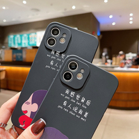 Étui de téléphone de luxe à transfert thermique Cartoon Maruko Xiao Xin pour iPhone 13 Série