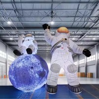 Ballon géant gonflable LED imperméable et durable en forme de planètes (Lune, Terre, Mars, Saturne) avec lévitation à l'hélium pour la publicité