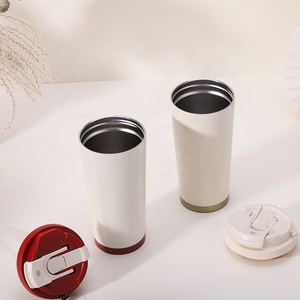 Vaso de Café Personalizado con Logotipo, Acero Inoxidable, Tapa 2 en 1, Vaso Térmico de 20 oz, Taza de Viaje de Diseño Casual con Cuerda - Product Image 4