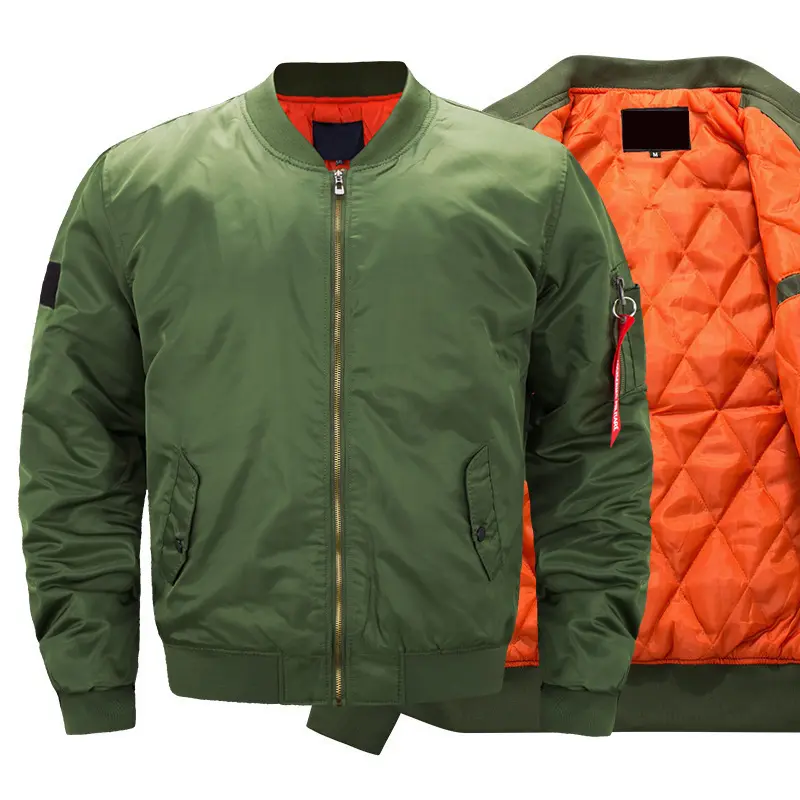 थोक सर्दियों मोटी गद्देदार बॉम्बर जैकेट streetwear के लिए पायलट जैकेट प्लस आकार पुरुषों की जैकेट