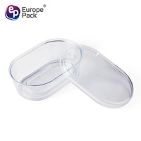 Emballage plastique Transparent PS Tiramisu boîte à gâteaux boîtes à Dessert ovales avec couvercle