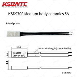 Interruttore Termico di Piccole Dimensioni in Metallo/Plastica TB05/TB02/KSD9700 2A/5A, Protettore Termico per Ventilatore Elettrico e Riscaldatore - Product Image 3