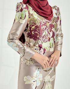 SIPO Eid dernière conception 2024 malaisie moderne Baju Kurung Vietnam dentelle robe musulmane Satin grande taille femmes robe usine - Product Image 5