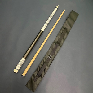 2-Piece Maple Wood Pool Cue With Blue Painted Butt Sleeve And Brass Joint Durable Billiard Cue For Snooker - Product Image 2