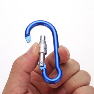 Aluminum Gourd Shape Carabiner Lockable Keychain Outdoor Portable Multi Functional Spring <b>Hook</b> Sports Use - Product Image 5