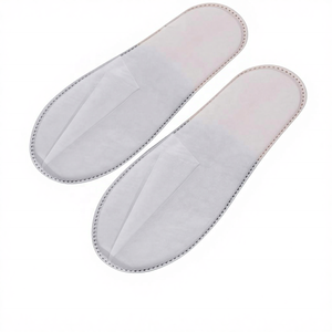 Chaussons jetables en non-tissé à bout ouvert pour hôtel, série spéciale Express, antidérapants, épaissis, demi-paire, pour séjour à domicile et voyage - Product Image 1