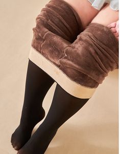 Leggings chauds en polaire épais pour femmes, à taille haute, en tricot solide, sexy et matures, vente chaude - Product Image 6