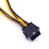PCIE Kabel Catu Daya Adaptor Kartu Video Grafis, 8 Pin Ke Dual 8 (6 + 2) Pin VGA, Kabel Catu Daya Adaptor Kartu Video Grafis 0.2M