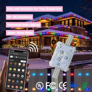 Smart Wifi <b>Controller</b> 48V IP68 Rgbic Permanent Eave Point Lights UCS2904 Track System Outdoor Light 200ft 300ft Christmas Lights - Product Image 1
