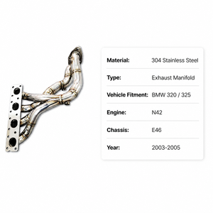 Collecteur d'échappement en acier inoxydable personnalisé LK, tuyaux d'échappement universels, downpipe sans catalyseur pour BMW 320 325 E46 N42 2003-2005 - Product Image 4