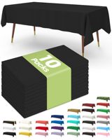 Nappe jetable en lin 2026, lot de 10, rectangulaire 54x108 pouces, pour fête d'anniversaire sur le thème du football, vert et blanc, durable, écologique, imprimée