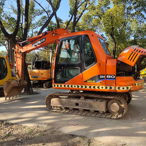 Excavadora usada Doosan DH55, DH60, DH70, DH75, DH80, 8 toneladas, miniexcavadora usada de segunda mano, excavadora DX55, DX60, DX75, horas de trabajo bajas - Product Image 1