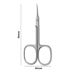 Ciseaux à cuticules en acier inoxydable à pointe incurvée, lame fine, coupe-ongles, outils de manucure, outils pour sourcils, éliminateur de peaux mortes - Product Image 2