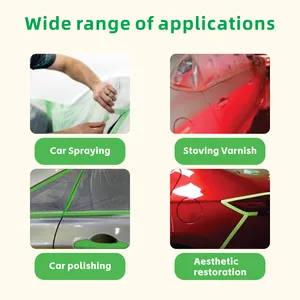 High Temperature Automotive Masking Tape Adhesive Crepe Paper Masking Tape No Residue For Car Painting Green Masking Tape