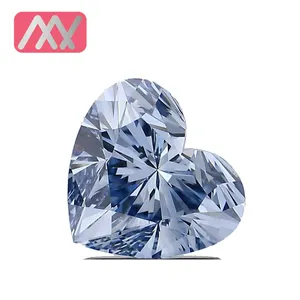 IGI Certified 1.54ct Wholesale CVD Lab Grown Fancy Diamond HEART Cut Fancy blue color VS1 clarity for custom diamond jewellery