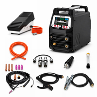 Soldadora TIG Profesional de 200 Amperios AC/DC, Inversor IGBT, Máquina de Soldadura de Aluminio con Pulsos Sinérgicos para Taller de Fabricación, con Certificación CE