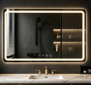 Espejo de Baño LED con Interruptor Táctil Antivaho, Espejo de Vanidad Rectangular Inteligente Montado en la Pared con Pantalla LED - Product Image 2