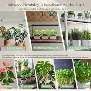 Kit de Jardim Hidropônico Inteligente J&C Adaptável para Pendurar, Colocar em Pé ou Montar no Teto, com LED para Cultivo de Vegetais e Ervas em Ambientes Internos. - Product Image 5