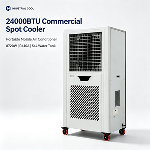 Refroidisseur <span class=keywords><strong>d</strong></span>'air <span class=keywords><strong>mobile</strong></span> commercial 24000 BTU, <span class=keywords><strong>climatiseur</strong></span> portable 8720W, 3 vitesses, minuterie 24H, R410, pour atelier, entrepôt, garage, tente - Product Image 1