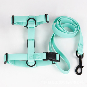 ストラップハーネスリーシュカラーセット高品質カスタムロゴPVC無地ペット犬防水ステップ - Product Image 2