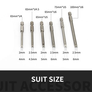 Shaowei U Type <b>Screwdriver</b> <b>Bit</b> Set 6 Mm Hex Shank Carbon Steel <b>Magnetic</b> Drill <b>Bit</b> For Electric Pneumatic Tools - Product Image 5