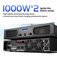 Système de sonorisation professionnel MA1000, amplificateur de puissance 2 canaux 1000W*2 pour concerts, scène et performances sonores