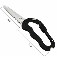 Mousqueton en Alliage d'aluminium en Multifonctionnel Randonnée Boucle avec Couteau Pliable et Tournevis