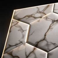Panneau mural moderne en PVC gaufré alvéolé 3D, imperméable, résistant à l'humidité et ignifuge, pour la maison, l'hôtel, la réception d'entreprise