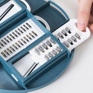 Multipurpose Manual Kitchen <b>Vegetable</b> Slicer Spiralizer Shredder with Guard Stainless Steel Sustainable Fruit & <b>Vegetable</b> <b>Cutter</b> - Product Image 2