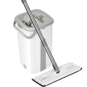 2021 Cheap Magic Lazy Self Washing Flat Hand Free Mop With Bucket Supplier Floor Cleaning