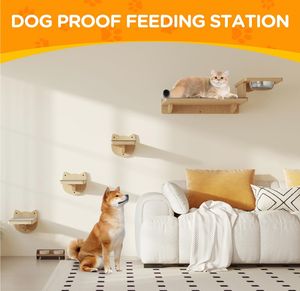 Rak Dinding Kayu Ramah Lingkungan untuk Kucing, 4 Tingkat, Perakitan Mudah, Dikemas dalam Karton, untuk Kucing di Dalam Ruangan - Product Image 3