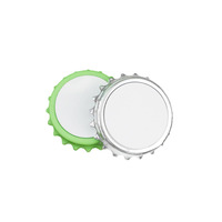 Ouvre-bouteille magnétique à sublimation avec logo personnalisé Ouvre-bouteille magnétique en métal de forme ronde