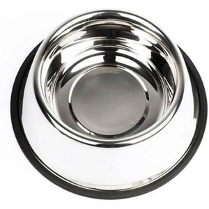 Tazón de Acero Inoxidable para Perros, Plato Redondo para Comida de Mascotas, Ecológico, Portátil, Personalizable para Interiores y Exteriores - Product Image 1