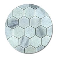 Mosaïque en marbre blanc de Bali - Onyx blanc d'Indonésie, mosaïque hexagonale polie moderne, qualité supérieure pour revêtements de sol