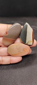 UDGEMS, modelo 37, cabujón de jaspe de poligrama natural hecho a mano, Parte posterior plana, lote de tamaños mixtos para la fabricación de joyas, varias piedras preciosas marrones - Product Image 3