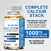 Complément alimentaire pour la santé cardiaque, soutien immunitaire, calcium, vitamines D3, K2, B12, capsules molles