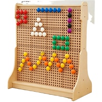 Tableau de jeu éducatif en plastique double face pour blocs de construction interactifs d'intérieur, mur de jeu pour la maison, la maternelle et la garderie, activité STEM