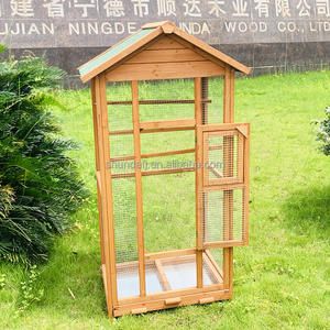 SDB002 Gabbie per l'allevamento di uccelli in legno naturali ed ecologiche di grandi dimensioni per piccioni, pappagalli e quaglie con tetto a due falde, voliera da esterno - Product Image 6