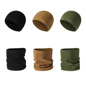 Winter Products 2023 Fleece Beanie Cap Sports Cold Windproof Neck Warmer Gaiter Winter Hat And Scarf Set For Men Women