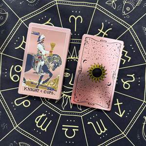 Yüksek Kaliteli Gül Altın PET Vettin Altın Varaklı <span class=keywords><strong>Tarot</strong></span> Kartı Başlangıç Seviyesi Öğrenme Su Geçirmez <span class=keywords><strong>Tarot</strong></span> Masa Oyunu - Product Image 4
