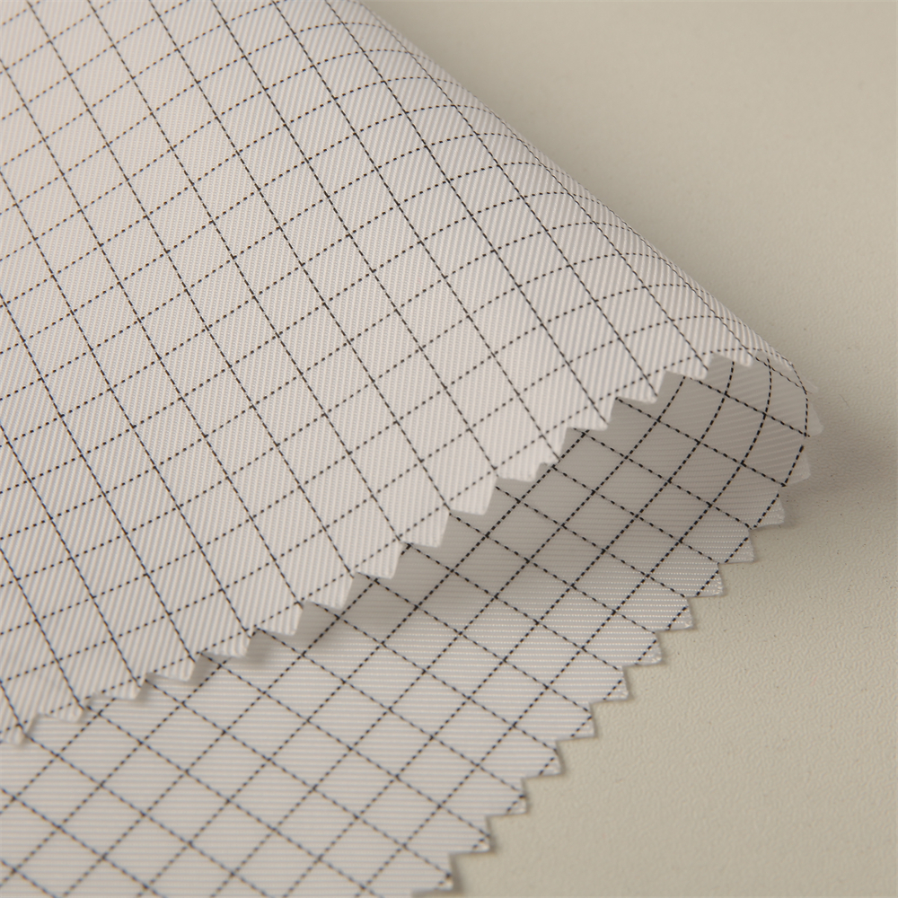 Dust Free Color Various Size Anti-static Fabric ESD TC Fabric for Cleanroom Clothes with 75D Two-thirds Twill Black Silk Check
