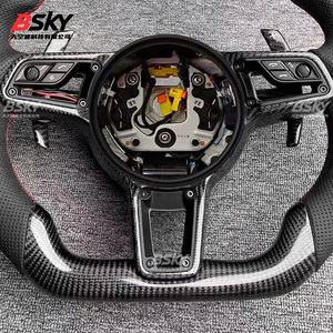 พวงมาลัยกีฬาคาร์บอนไฟเบอร์หุ้มหนัง LED แบบกำหนดเองได้ ใช้ได้กับ 918 718 958 Boxster - Product Image 3