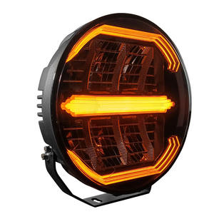 ไฟขับขี่แบบแอลอีดี 9 นิ้ว แคนบัส สำหรับรถยนต์ รถบรรทุก อุปกรณ์เสริม สีขาวและสีเหลืองอำพัน ไฟตำแหน่งแบบไดนามิก สำหรับรถสแกนเนีย วอลโว่ ฟอร์ด เรนเจอร์ แมน ดีเอที - Product Image 1