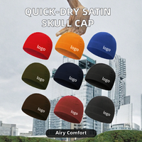 Casquette de course à doublure en satin à séchage rapide avec logo personnalisé pour femmes et hommes, confortable avec des motifs personnalisés, casquette crâne scène de ski