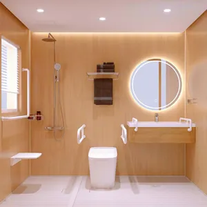 ขายฝักห้องน้ำสำเร็จรูปแบบแยกส่วนพร้อมชุดติดตั้งง่ายต่อการก่อสร้างอย่างรวดเร็วยอดนิยมในห้องน้ำ