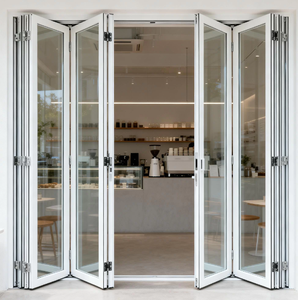 <span class=keywords><strong>Porte</strong></span> coulissante <span class=keywords><strong>pliante</strong></span> en alliage d'aluminium extrêmement étroite avec ou <span class=keywords><strong>sans</strong></span> <span class=keywords><strong>rail</strong></span> inférieur, <span class=keywords><strong>porte</strong></span> empilable économique - Product Image 3