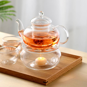 Ấm trà thủy tinh borosilicate thủ công, sản xuất trực tiếp tại nhà máy, an toàn với bếp, có bộ lọc trà tháo rời - Product Image 2