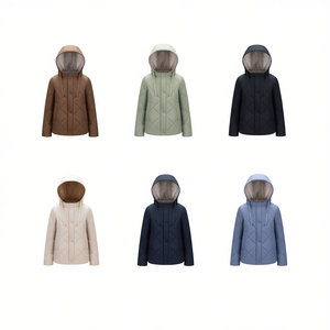 HDJ <b>Women's</b> <b>Lightweight</b> Cotton Reversible AB-328 <b>Women</b> Plus Size Coat <b>Jacket</b> - Product Image 1