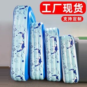 Piscine gonflable pour enfants et adultes, usage familial extérieur, PVC rectangulaire, capacité 100-500 kg - Product Image 3